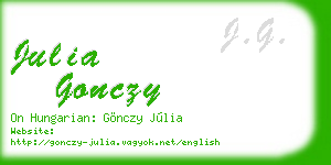 julia gonczy business card